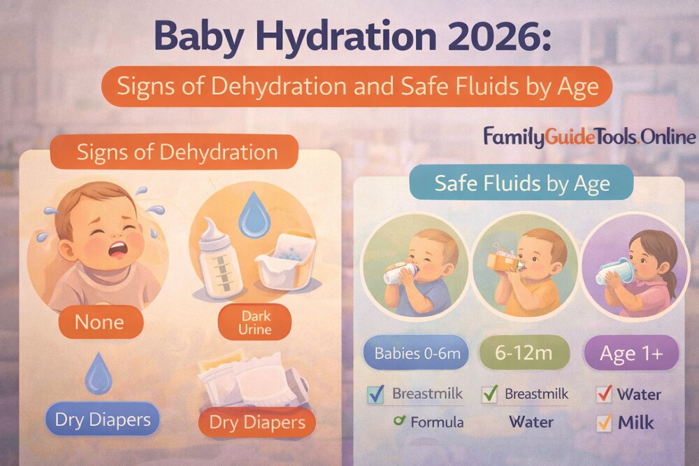 Baby Hydration 2026: Signs of Dehydration and Safe Fluids by Age