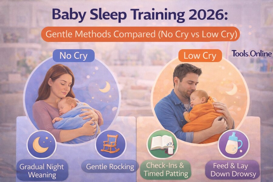 Baby Sleep Training 2026: Gentle Methods Compared (No Cry vs Low Cry)