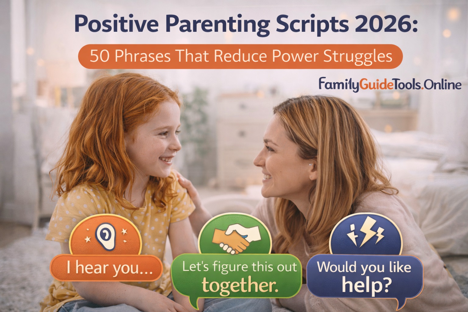 Positive Parenting Scripts 2026: 50 Phrases That Reduce Power Struggles