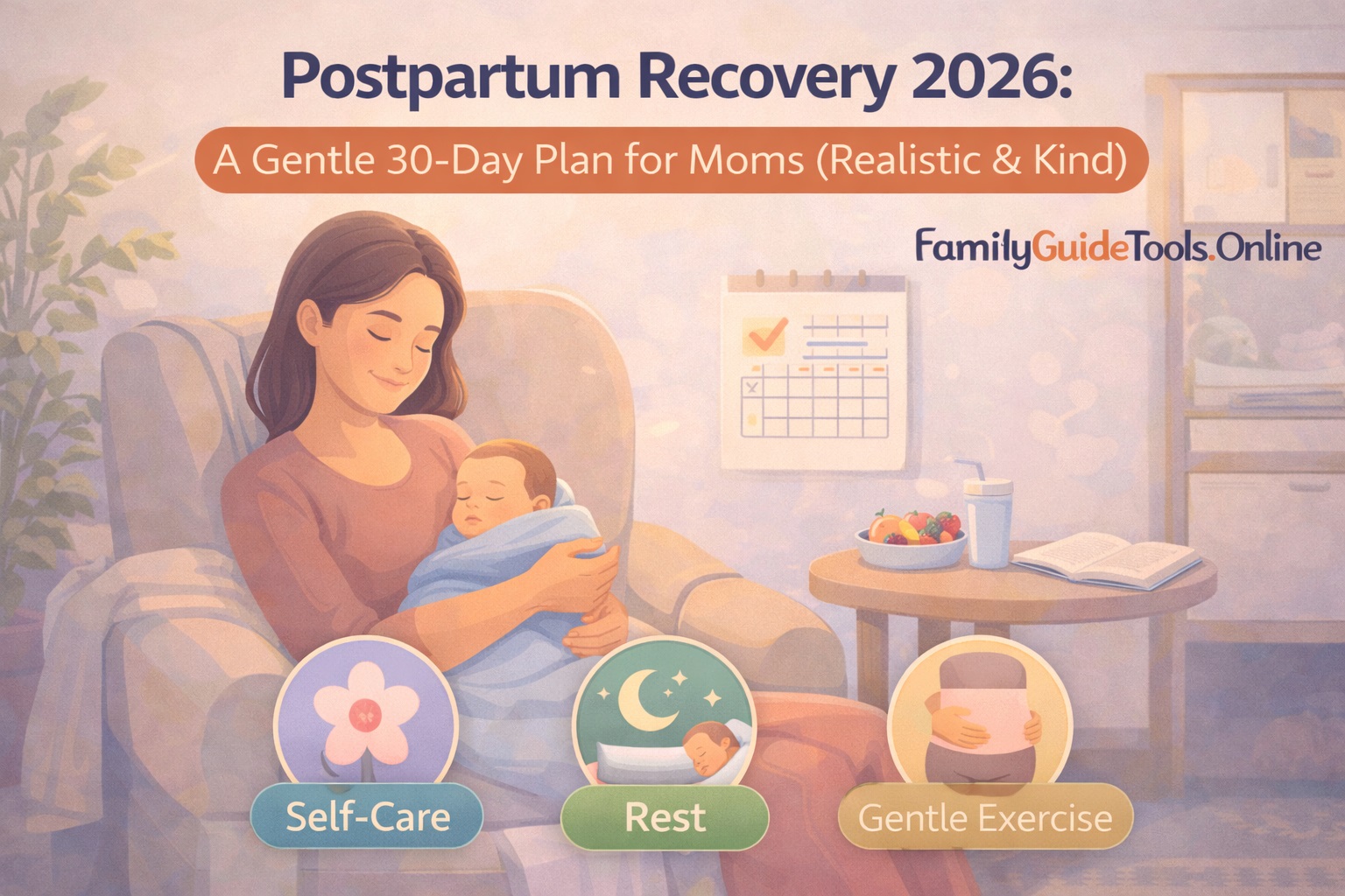 Postpartum Recovery 2026: A Gentle 30-Day Plan for Moms (Realistic & Kind)